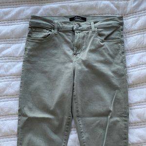 Size 30 J Brand Dusty Green Distressed Jeans